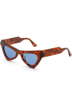 Marni Unisex Fairy Pools Blue 9S9 Occhiali da sole Acetato Blu Cat Eye Normale