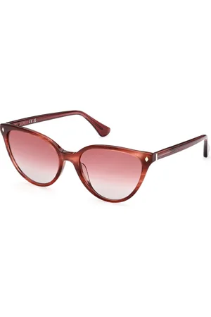 Donna WE0329 83T Occhiali da sole Acetato Rosso Cat Eye Normale Sfumato