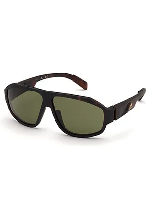 adidas Unisex SP0025 52N Occhiali da sole Plastica Verde Pilot Normale
