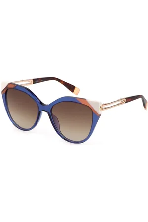 Furla Donna SFU683 06NA Occhiali da sole Acetato Marrone Cat Eye Normale Sfumato