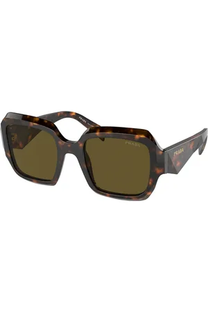 Prada Donna PR 28ZS 14L09Z Occhiali da sole Acetato Marrone Pillow Normale