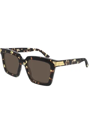 Bottega Veneta Donna BV1005S 002 Occhiali da sole Acetato Marrone Squadrata Normale