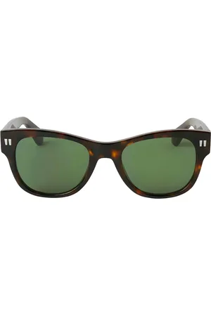OFF-WHITE Unisex OERI107 Moab 6055 Occhiali da sole Acetato Verde Rotonda Normale