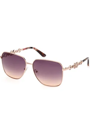 Guess Donna GM00004 28Z Occhiali da sole Metallo Squadrata Normale Sfumato