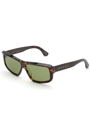 Marni Unisex Annapuma Circuit 3627 L3U Occhiali da sole Acetato Verde Squadrata Normale