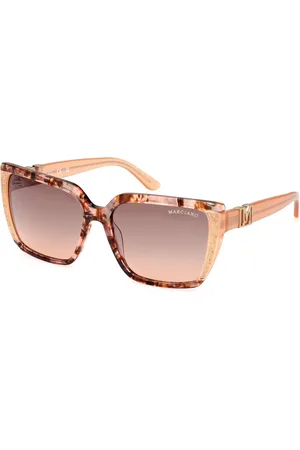 Guess Donna GM00012 44F Occhiali da sole Acetato Marrone Squadrata Normale