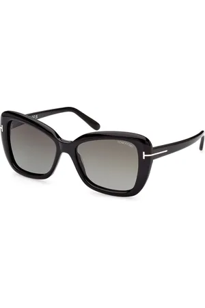Tom Ford Donna FT1008 MAEVE 01B Occhiali da sole Acetato Grigio Farfalla Normale Sfumato