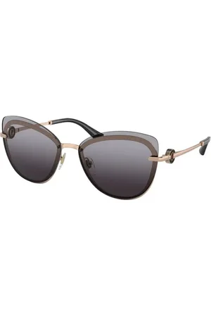 Bvlgari Donna BV6182B 20148G Occhiali da sole outlet Metallo Grigio Farfalla Sfumato