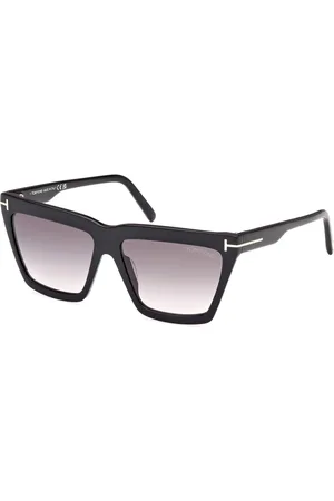 Tom Ford Donna FT1110 EDEN 01B Occhiali da sole Acetato Grigio Geometrica Normale Sfumato