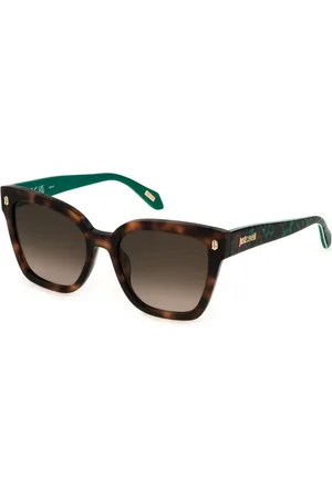 Roberto Cavalli Donna SJC044 09AJ Occhiali da sole Acetato Marrone Squadrata Normale Sfumato