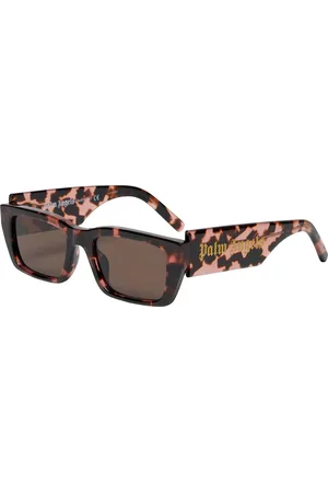 Palm Angels Unisex PERI006 Palm 3064 Pink dark brown Occhiali da sole Acetato Marrone Squadrata Normale