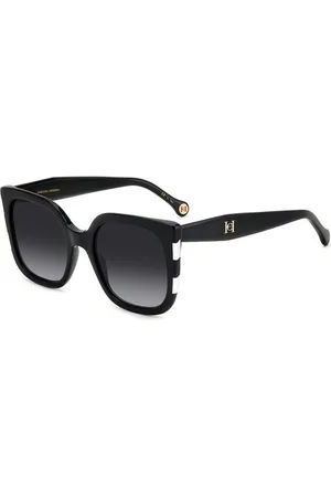 Carolina Herrera Donna HER 0128/S 80S/9O Occhiali da sole Acetato Grigio Farfalla Sfumato