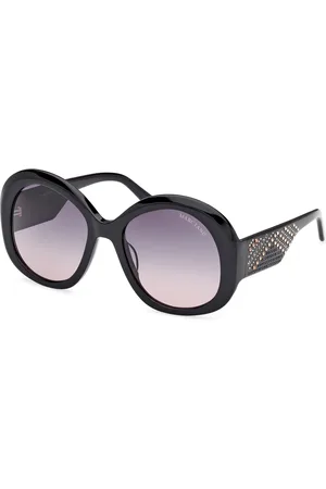 Guess Donna GM00015 01B Occhiali da sole Acetato Fumo Rotonda Normale