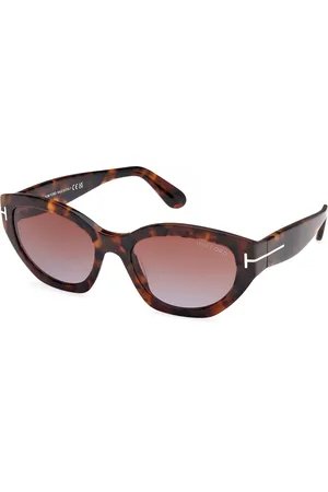 Tom Ford Donna FT1086 PENNY 52F Occhiali da sole Acetato Marrone Geometrica Normale Sfumato