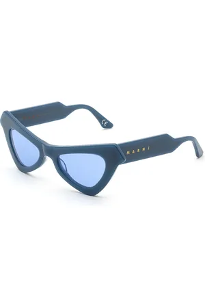 Marni Unisex Fairy Pools Blue 6J3 Occhiali da sole Acetato Cat Eye Normale