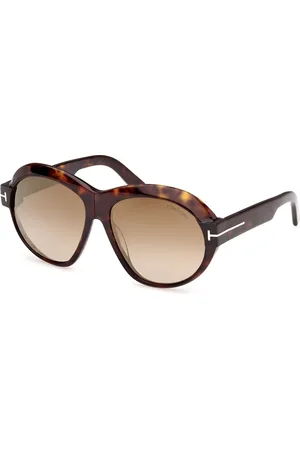 Tom Ford Donna FT1113 INGER 52G Occhiali da sole Acetato Rotonda Normale Sfumato