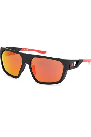 adidas Uomo SP0097 02L Occhiali da sole Iniettato Marrone Rotonda Normale
