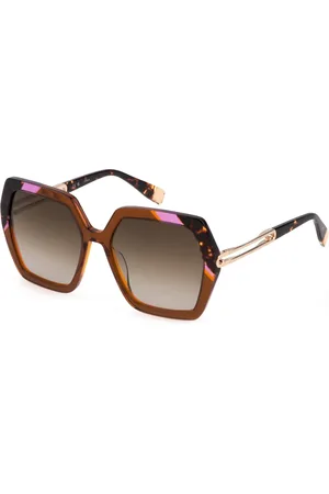 Furla Donna SFU684 06X5 Occhiali da sole Acetato Squadrata Normale Sfumato