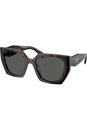 Prada Donna PR 15WS 24B40L Occhiali da sole Acetato Grigio Squadrata Normale