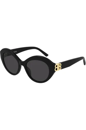 Balenciaga Donna BB0133S 001 Occhiali da sole Acetato Grigio Rotonda Normale