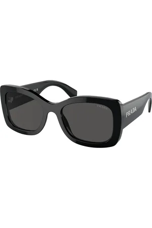 Prada Donna PR A08S 1AB5S0 Occhiali da sole Acetato Grigio Rotonda Normale
