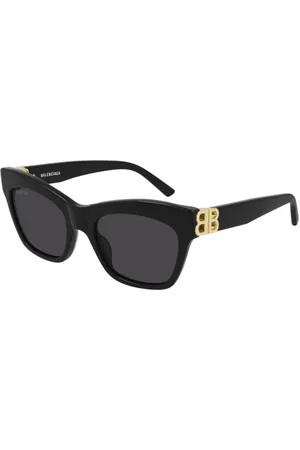 Balenciaga Donna BB0132S 001 Occhiali da sole Acetato Grigio Cat Eye Normale