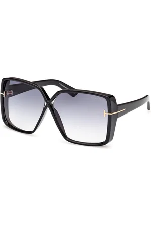 Tom Ford Donna FT1117 YVONNE 01B Occhiali da sole Iniettato Grigio Farfalla Normale Sfumato