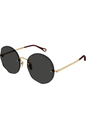 Chloé Donna CH0254S 001 Occhiali da sole Metallo Grigio Rotonda