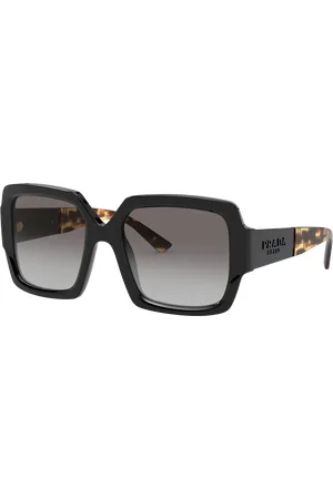 Prada Donna PR 21XS 1AB0A7 Occhiali da sole Plastica Grigio Squadrata Sfumato