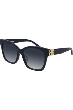 Balenciaga Donna BB0102SA 005 Occhiali da sole Acetato Cat Eye Normale Sfumato