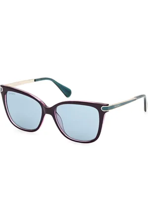 Max&Co. Donna MO0100 81V Occhiali da sole Iniettato Blu Rotonda Normale