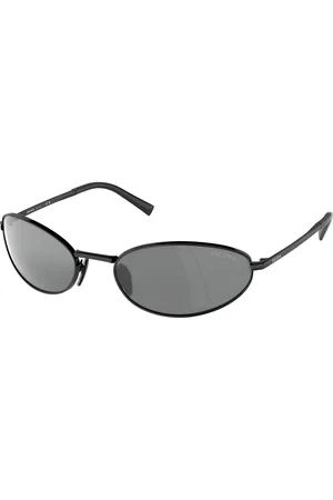 Prada Donna PR A59S 1AB60G Occhiali da sole Acciaio Grigio Rotonda Specchiate Specchiato