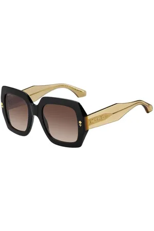 Etro Donna 0011/S 71C/HA Occhiali da sole Acetato Marrone Squadrata Normale Sfumato