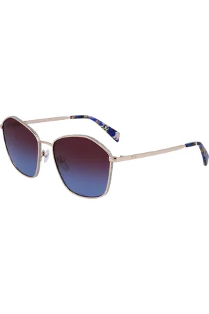 Liu Jo Donna LJ157S 722 Occhiali da sole Metallo Blu Squadrata Normale Normale