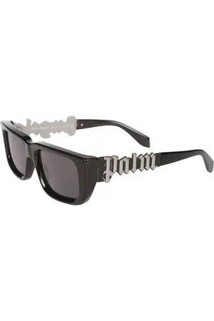 Palm Angels Unisex PERI040 Milford 1007 black Occhiali da sole Acetato Grigio Squadrata Normale