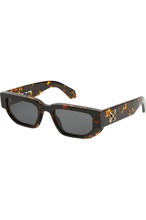 OFF-WHITE Unisex OERI115 Greeley 6007 havana Occhiali da sole Acetato Grigio Squadrata Normale