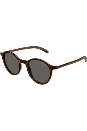 Montblanc Uomo MB0324S 002 Occhiali da sole Grigio Rotonda