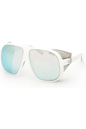 Moncler Unisex ML0206 DIFFRACTOR 24C Occhiali da sole Iniettato Grigio Geometrica Normale Specchiato
