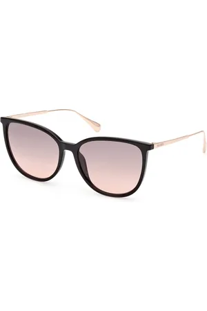 Max&Co. Donna MO0078 01B Occhiali da sole Iniettato Fumo Rotonda Normale