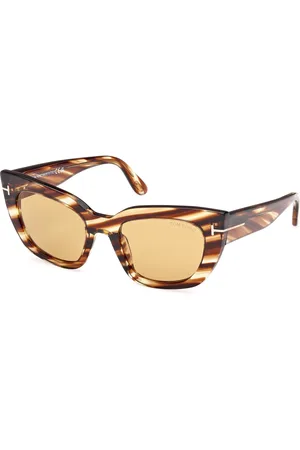 Tom Ford Donna FT1190 ATHENA 53E Occhiali da sole Acetato Marrone Cat Eye Normale
