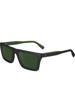 Lacoste Uomo L6009S 002 Occhiali da sole Bio-iniettato Verde Squadrata Normale Normale