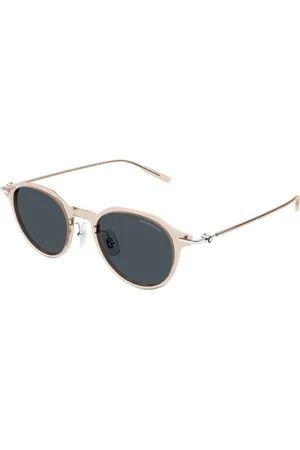 Montblanc Uomo MB0355S 004 Occhiali da sole Iniettato Grigio Rotonda