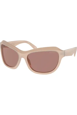 Prada Donna PR A27S 19R10D Occhiali da sole Acetato Marrone Farfalla Normale