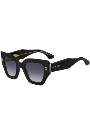 Etro Donna 0010/S 807/9O Occhiali da sole Acetato Grigio Squadrata Normale Sfumato