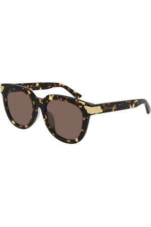 Bottega Veneta Donna BV1104SA 002 Occhiali da sole Acetato Marrone Pantos