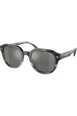 Michael Kors Uomo MK2216U EGER 396688 Occhiali da sole Acetato Grigio Rotonda Normale Specchiato