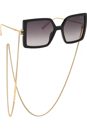 Chopard Donna IKCH334 0BLK Occhiali da sole Acetato Grigio Squadrata Normale Sfumato
