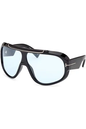 Tom Ford Unisex FT1093 RELLEN 01V Occhiali da sole Iniettato Blu Maschera Fotocromatiche