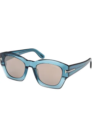 Tom Ford Donna FT1083 GUILLIANA 90L Occhiali da sole Acetato Marrone Geometrica Normale Specchiato