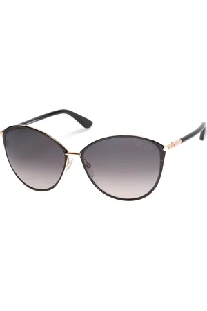 Tom Ford Donna FT0320 PENELOPE 28D Occhiali da sole Metallo Fumo Rotonda Polarizzata